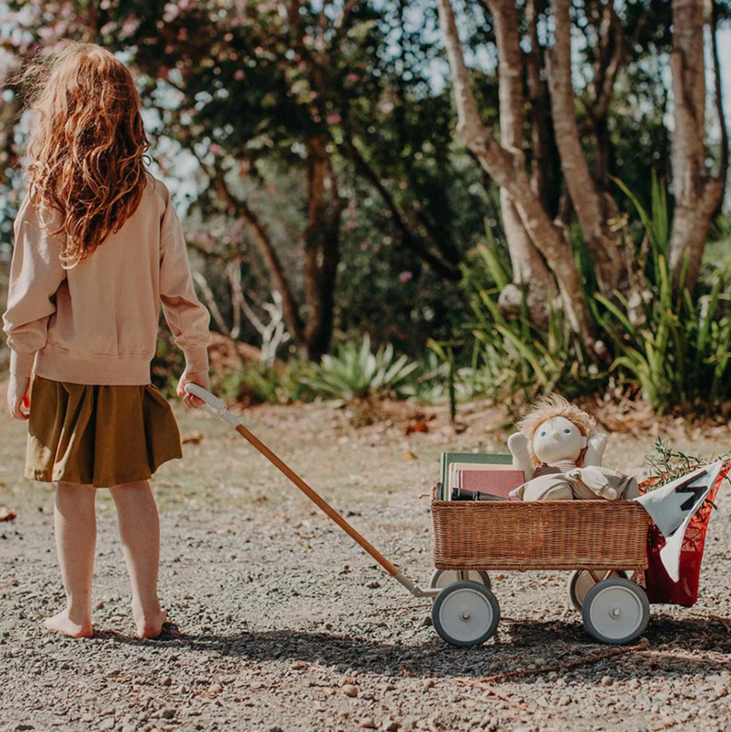 Olli Ella Rattan Wonder Wagon Natural